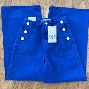 Wide leg Royal Blue Denim